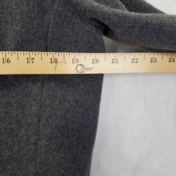 The Limited Pea Coat Women's M Wool Cashmere Gray Lined Classic Career Overcoat - Picture 14 of 15